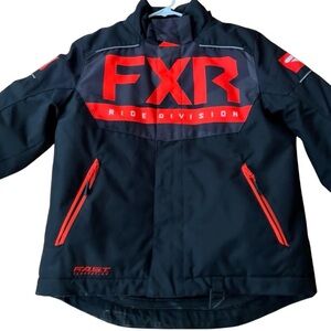 FXR Youth Helium Snowmobile Jacket Boys Size 10 Black Red F.A.S.T. Coat